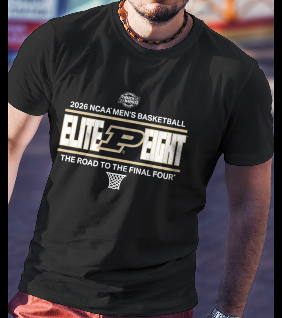 Purdue Boilermakers 2026 NCAA Men's Basketball Elite Eight Road To The Final Four T-Shirt