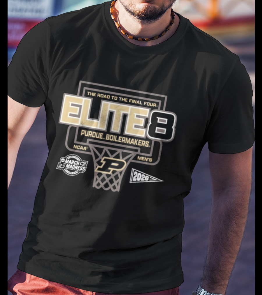 Purdue Boilermakers Men's Basketball 2026 Elite 8 Road To Final Four T-Shirt