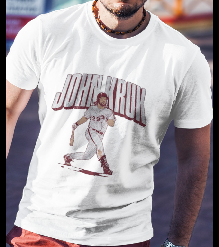 Philadelphia Phillies John Kruk Baseball Slugger Swing 29 T-Shirt