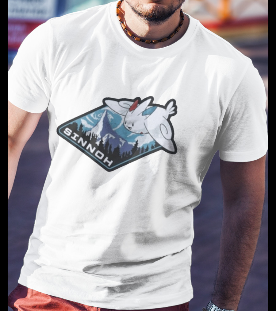 Sinnoh Togekiss Adventure With Mountains And Forest In Pokémon World T-Shirt