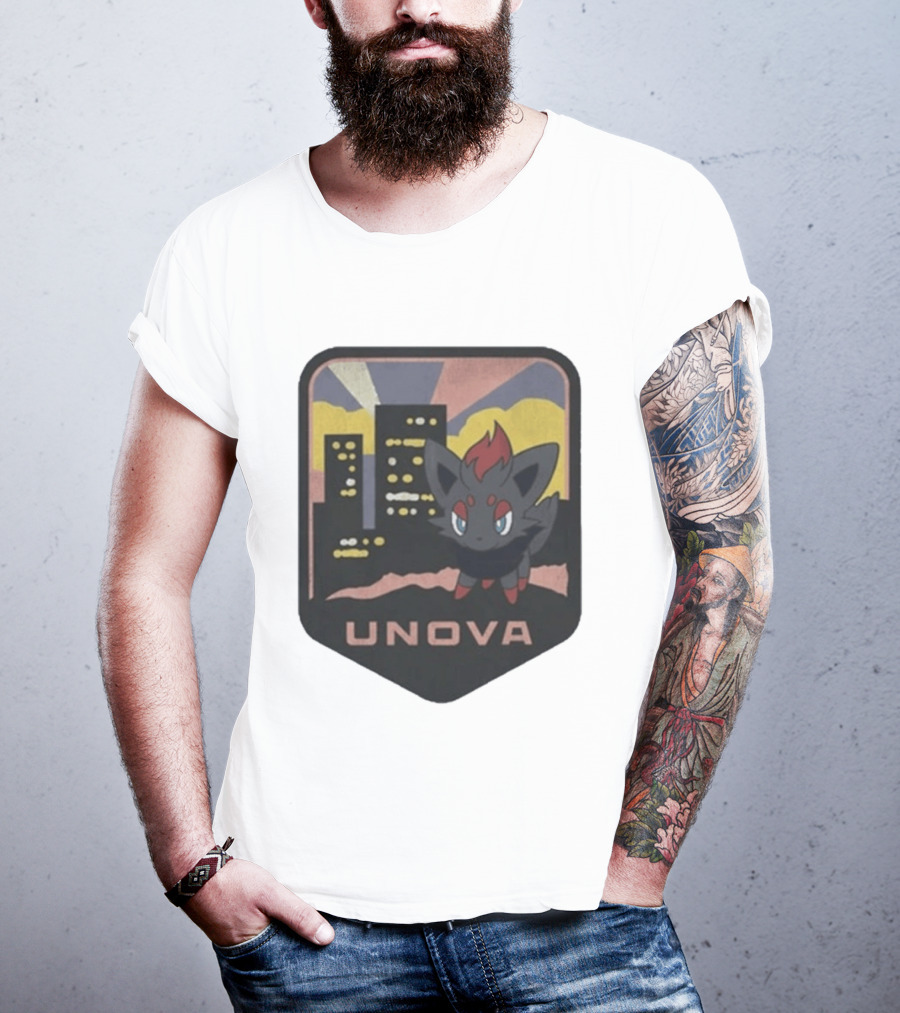 Unova Pokémon Zorua City Nightscape T-Shirt