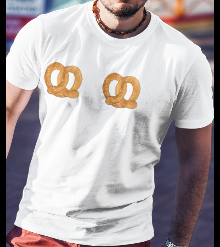 Pretzel Boobs Classic Salty Snack Humor T-Shirt
