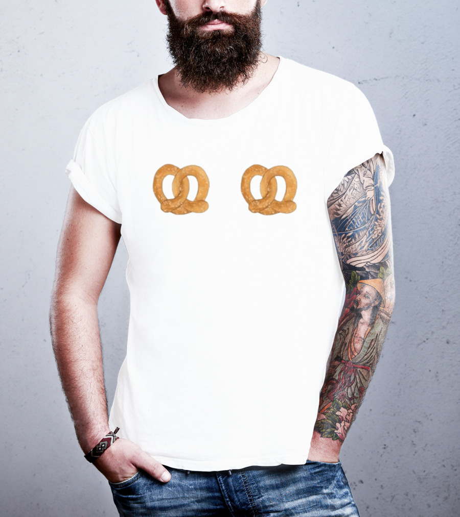 Pretzel Boobs Classic Salty Snack Humor T-Shirt