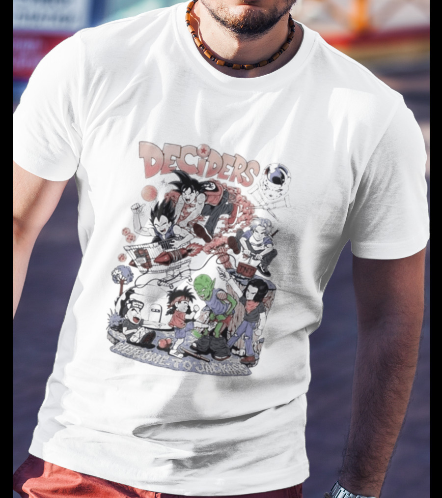 Deciders Dragon Ball X Jackass Fusion With Iconic Characters T-Shirt