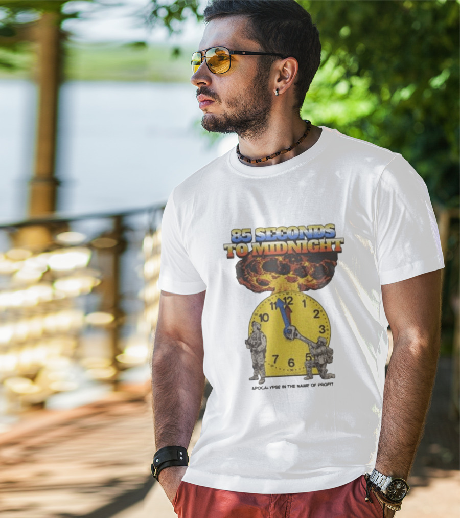 85 Seconds To Midnight Nuclear Explosion Countdown Ideologie Doomsday T-Shirt