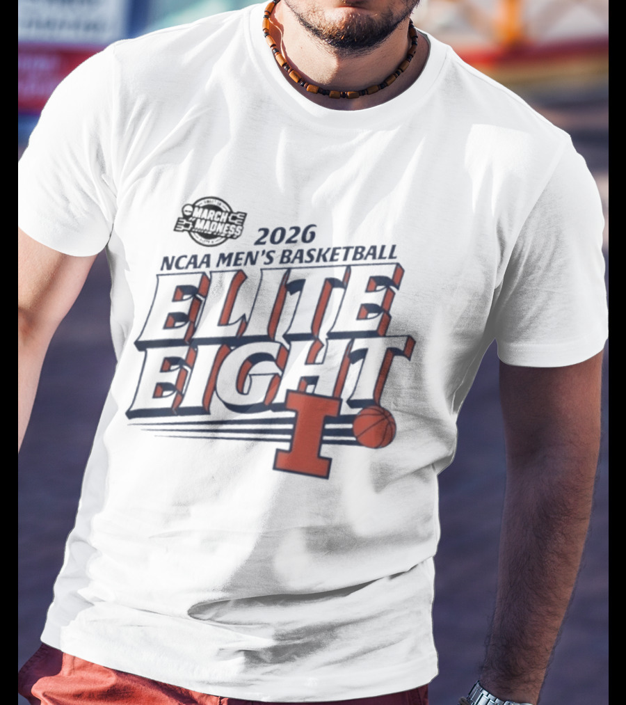 Illinois Fighting Illini NCAA Men's Basketball March Madness 2026 Elite Eight T-Shirt