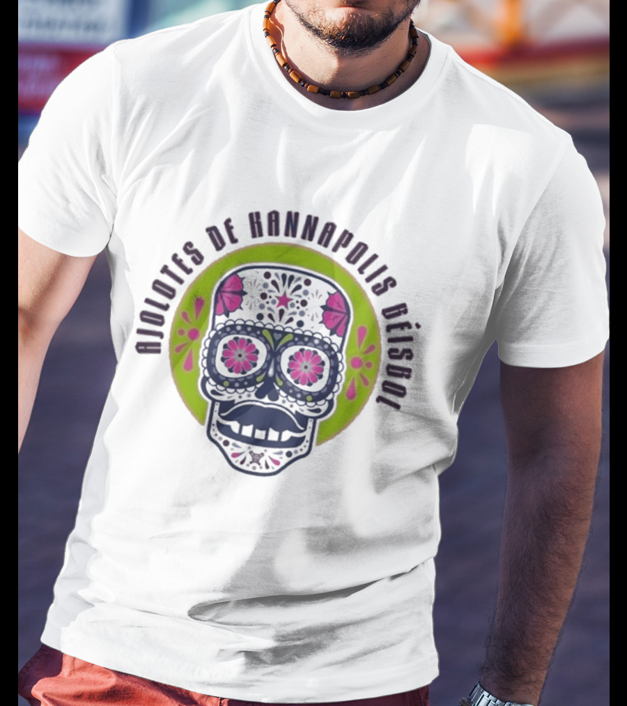 Riolotes De Kannapolis Béisbol Ajolotes Calavera Floral T-Shirt
