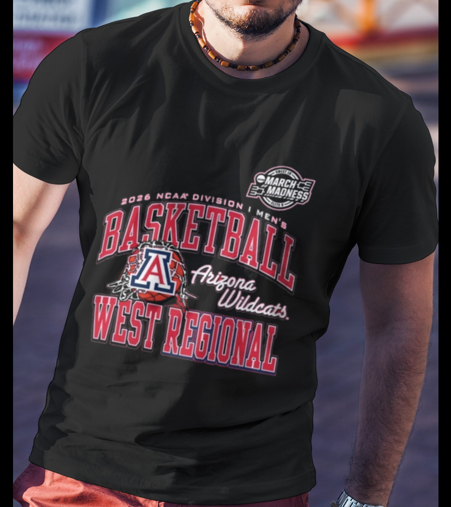 2026 NCAA Division I Men's Basketball Arizona Wildcats Sweet 16 West Regional March Madness T-Shirt