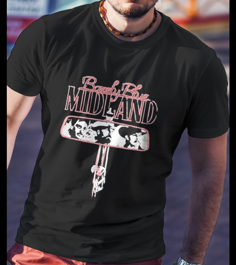 Barely Blue Midland Rearview Mirror Cowboy T-Shirt
