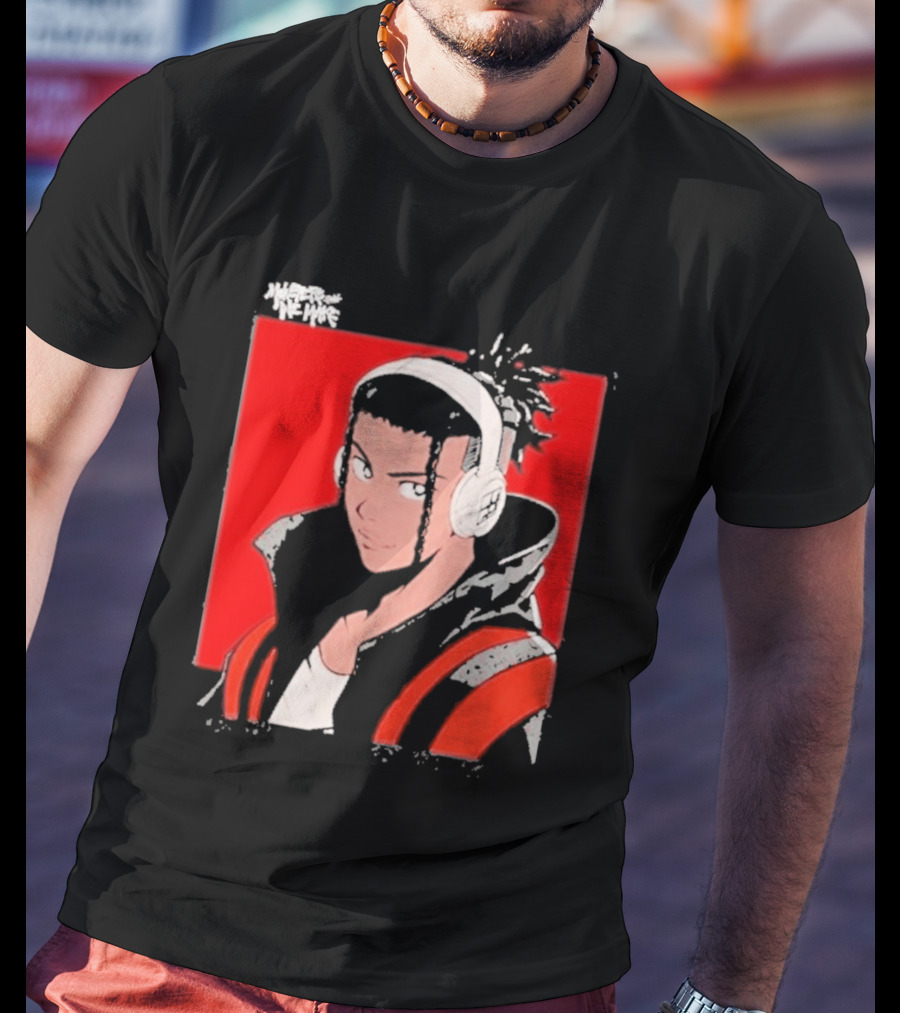 Monsters We Make Jabari Booker Headphones Red Jacket T-Shirt