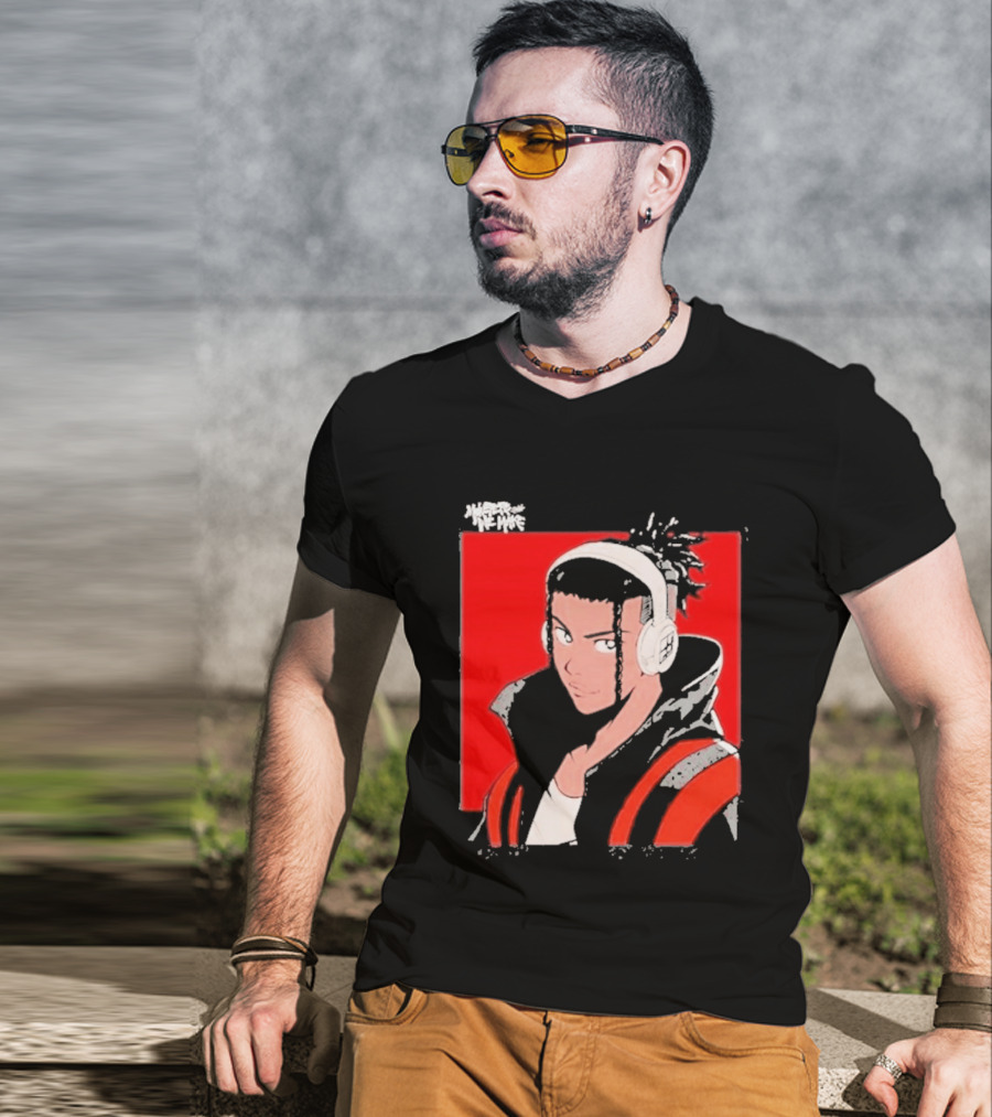 Monsters We Make Jabari Booker Headphones Red Jacket T-Shirt