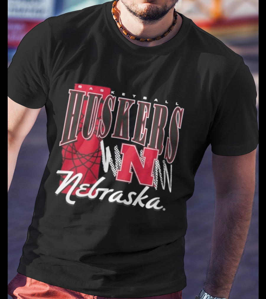 Basketball Huskers N Nebraska T-Shirt