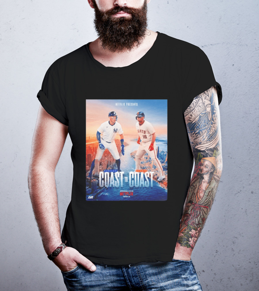 NETFLIX Presents Yankees Giants Coast To Coast Streaming Live March 25 T-Shirt