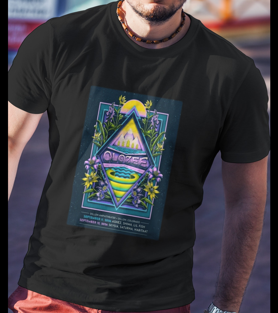 Clozee Dillon Amphitheater September 11 12 2026 Ashez Shima Lil Fish Skysia Saturna Habitaat T-Shirt