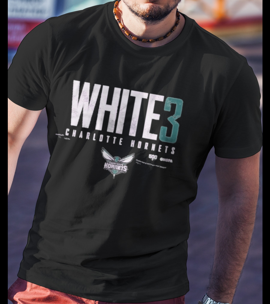 WHITE 3 Charlotte Hornets WHT T-Shirt