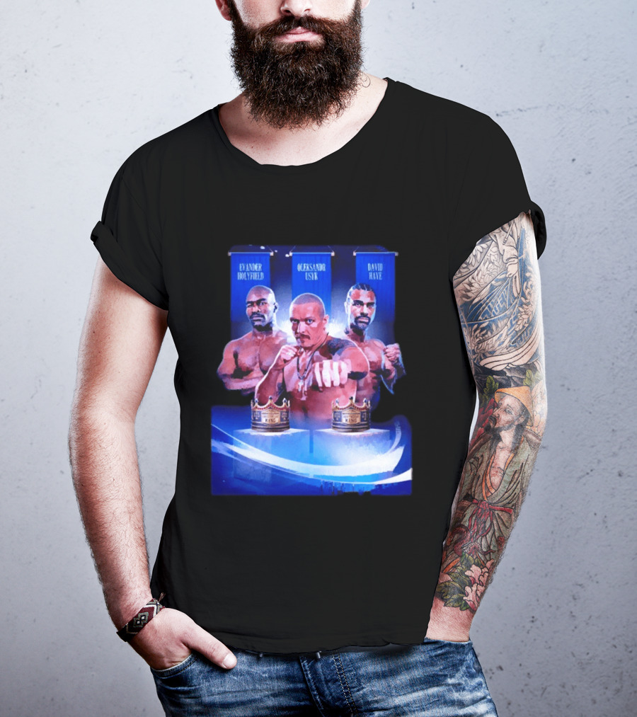 Oleksandr Usyk Evander Holyfield David Haye Boxing Cruiserweight King Patterson Collage T-Shirt