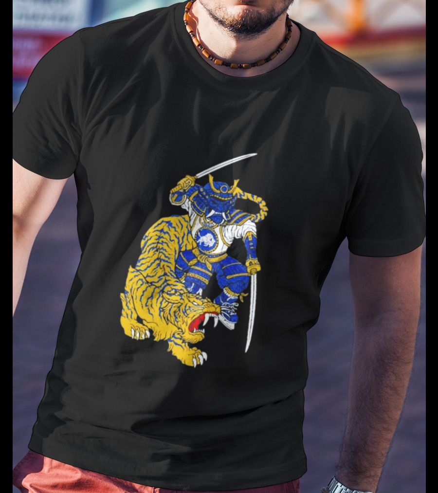 Warpath Buffalo Sabres Samurai With Tiger T-Shirt