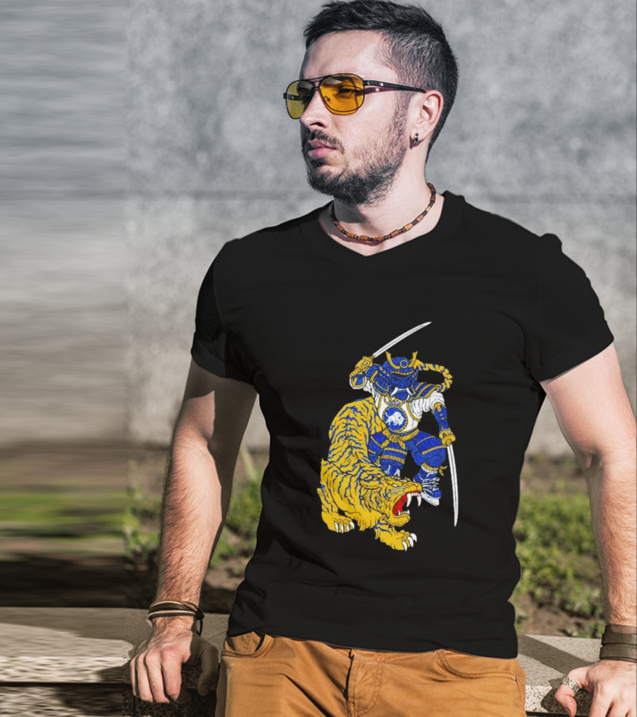 Warpath Buffalo Sabres Samurai With Tiger T-Shirt