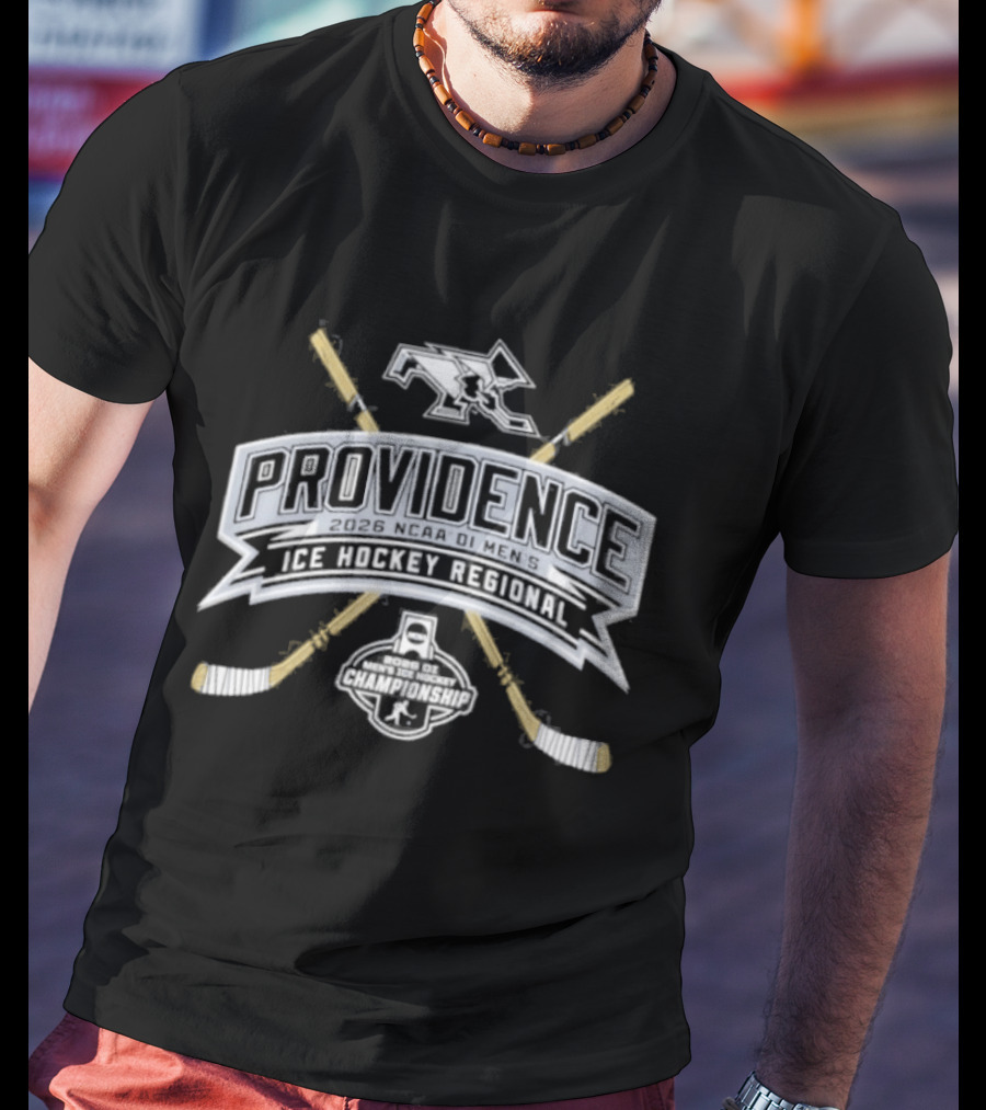Providence Ice Hockey NCAA Regionals 2026 Friars Sticks And Puck T-Shirt