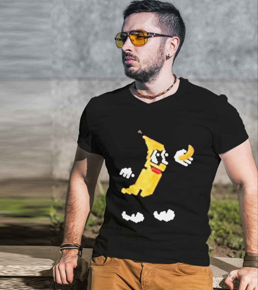 Spacex Banana Pixelated Cartoon T-Shirt