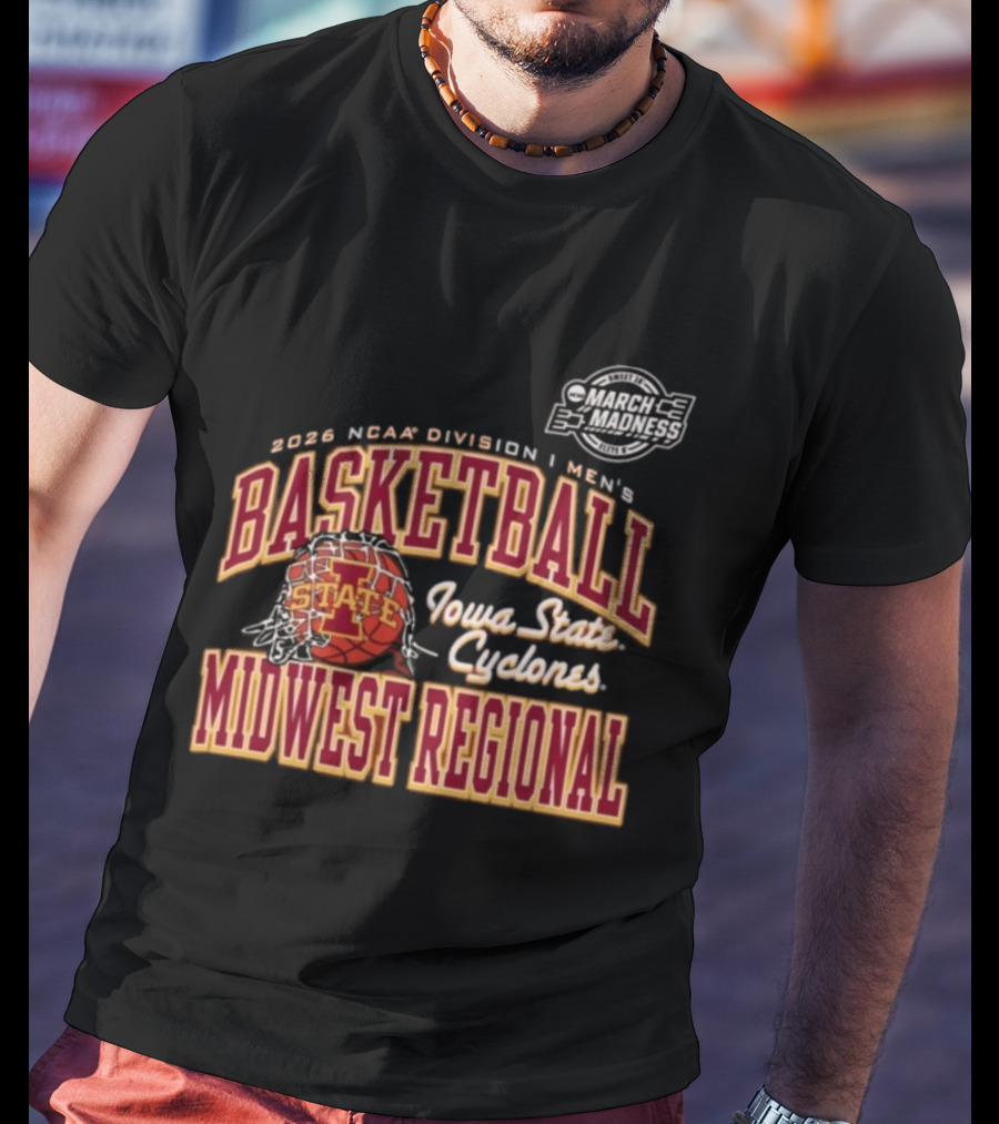Iowa State Cyclones 2026 NCAA Division I Men's Basketball Midwest Regional T-Shirt