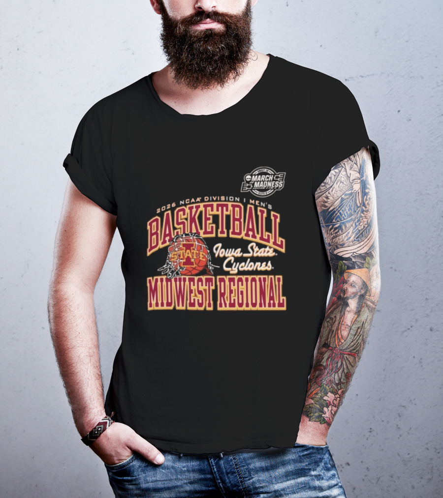 Iowa State Cyclones 2026 NCAA Division I Men's Basketball Midwest Regional T-Shirt