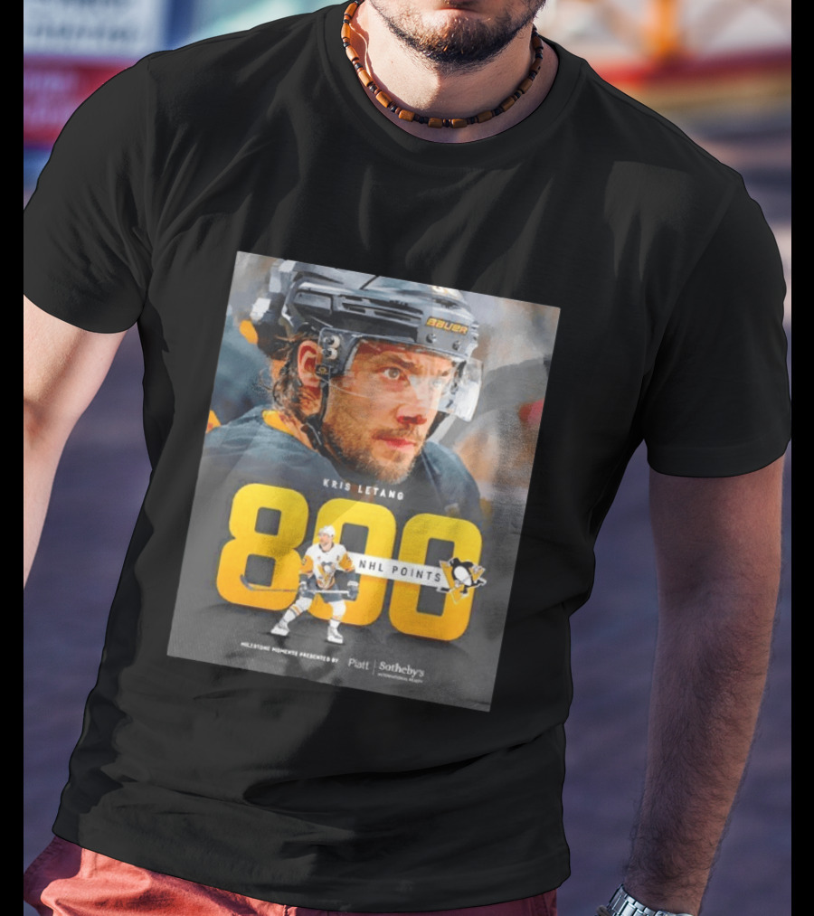 Kris Letang 800 NHL Points Pittsburgh Penguins Milestone Moments T-Shirt