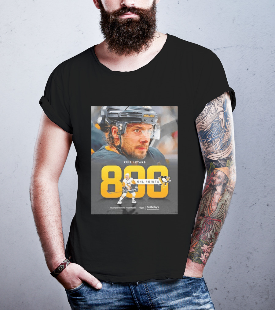 Kris Letang 800 NHL Points Pittsburgh Penguins Milestone Moments T-Shirt