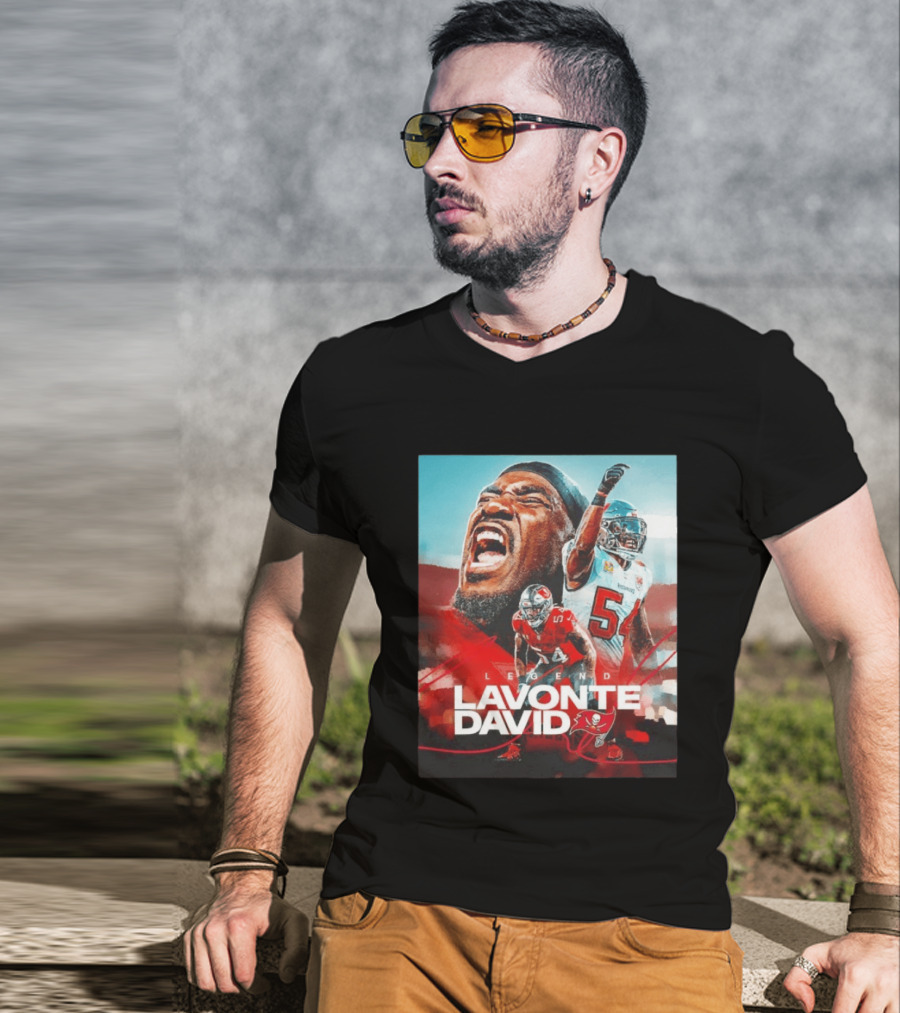 Lavonte David Legend Tampa Bay Buccaneers NFL Collage T-Shirt