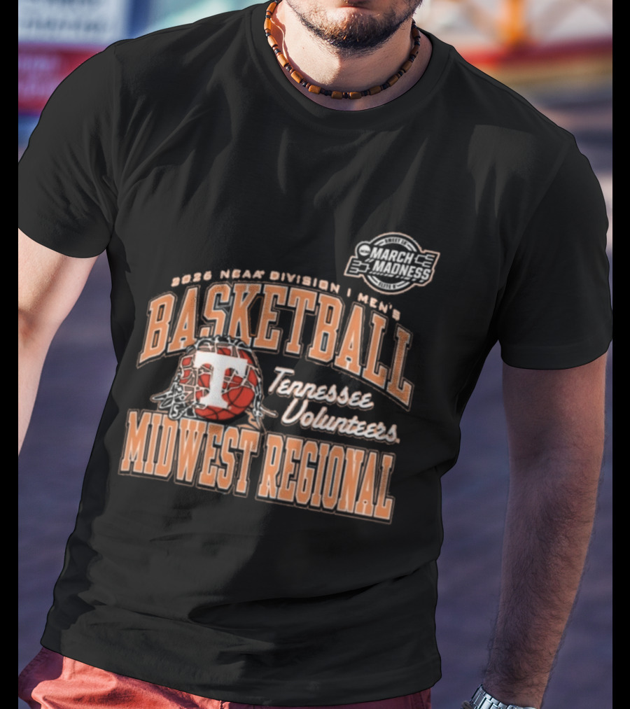 2026 NCAA Division I Men's Basketball Tennessee Volunteers Midwest Regional T-Shirt