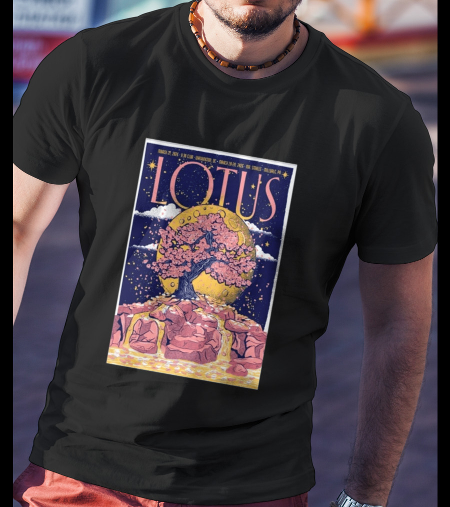 Lotus March 27 2026 Washington DC 930 Club Cherry Blossom Moon Tour T-Shirt