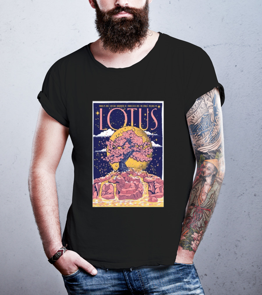 Lotus March 27 2026 Washington DC 930 Club Cherry Blossom Moon Tour T-Shirt