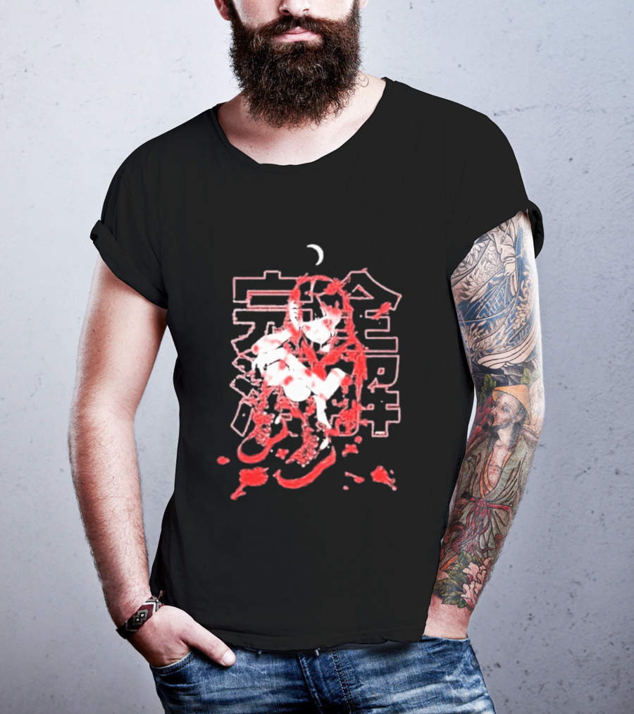 Umai Clothing Crimson Decay Heavyweight Japanese Kanji Manga T-Shirt