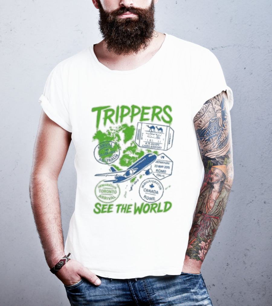Trippers Travel Explore Adventure See The World T-Shirt