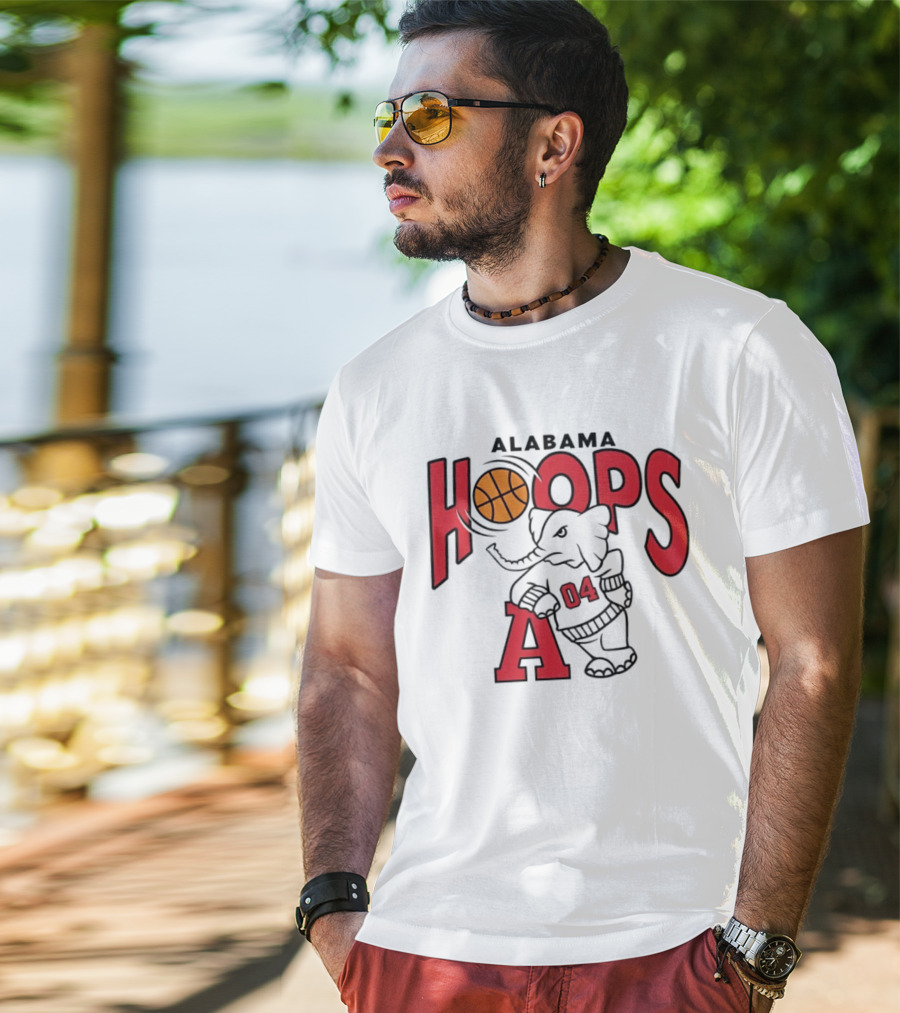 Alabama Hoops Basketball Elephant 04 Sports Team T-Shirt
