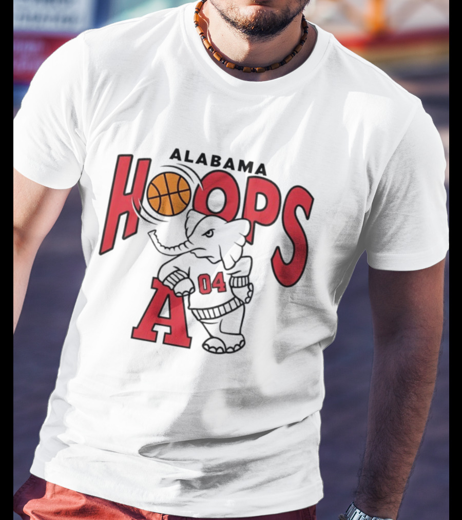 Alabama Hoops Basketball Elephant 04 Sports Team T-Shirt