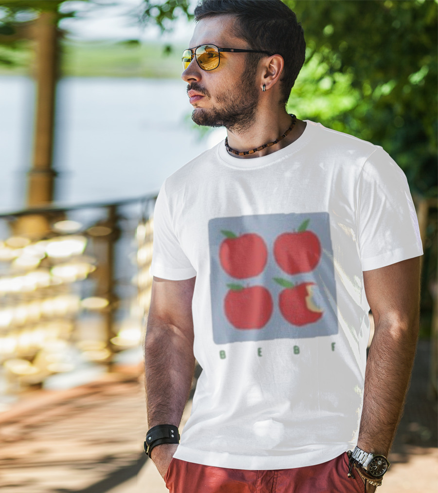 Bebe Stockwell Apple Pop Art Four Red Apples With Bite T-Shirt