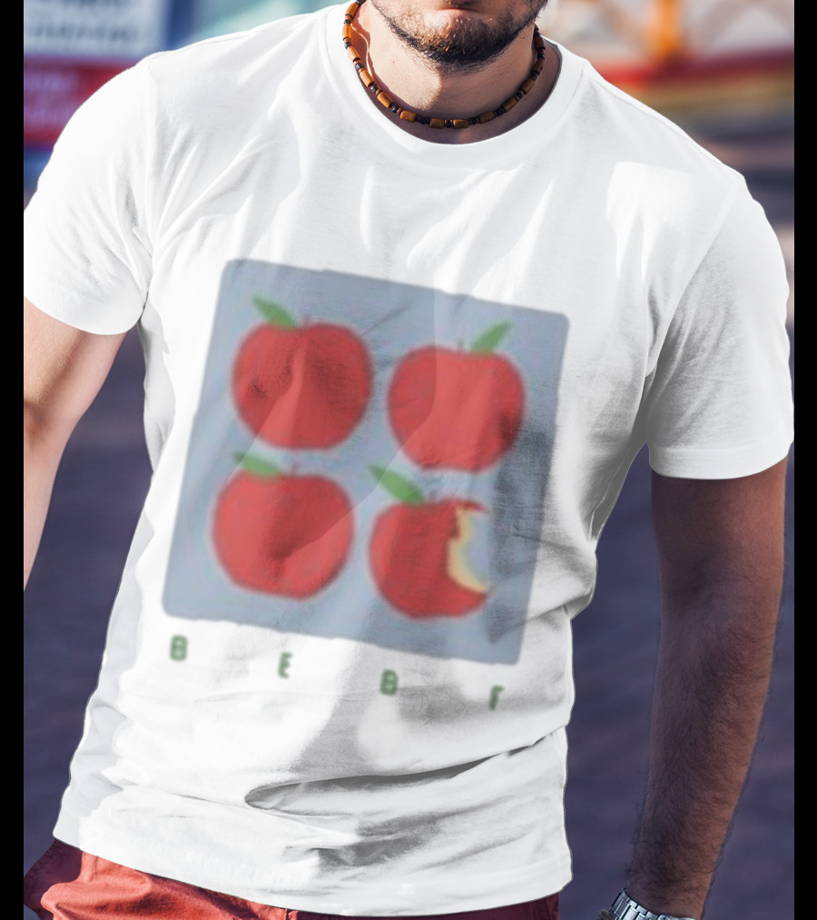 Bebe Stockwell Apple Pop Art Four Red Apples With Bite T-Shirt