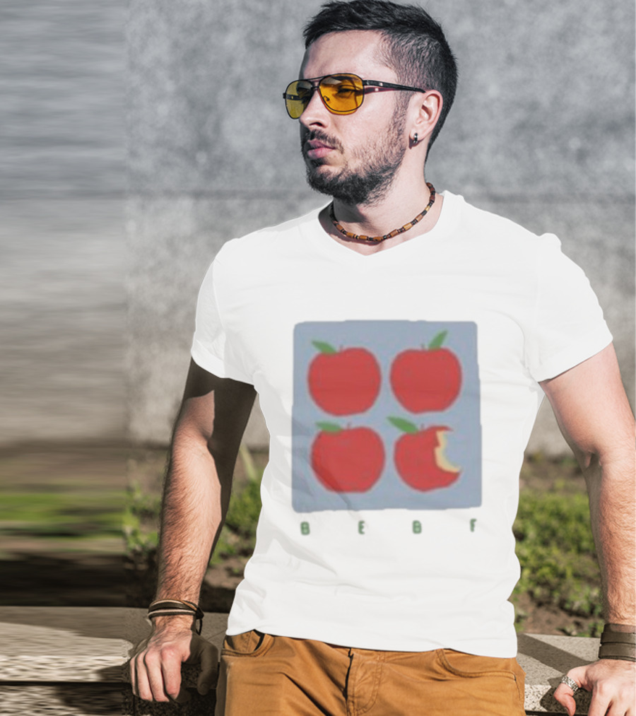Bebe Stockwell Apple Pop Art Four Red Apples With Bite T-Shirt