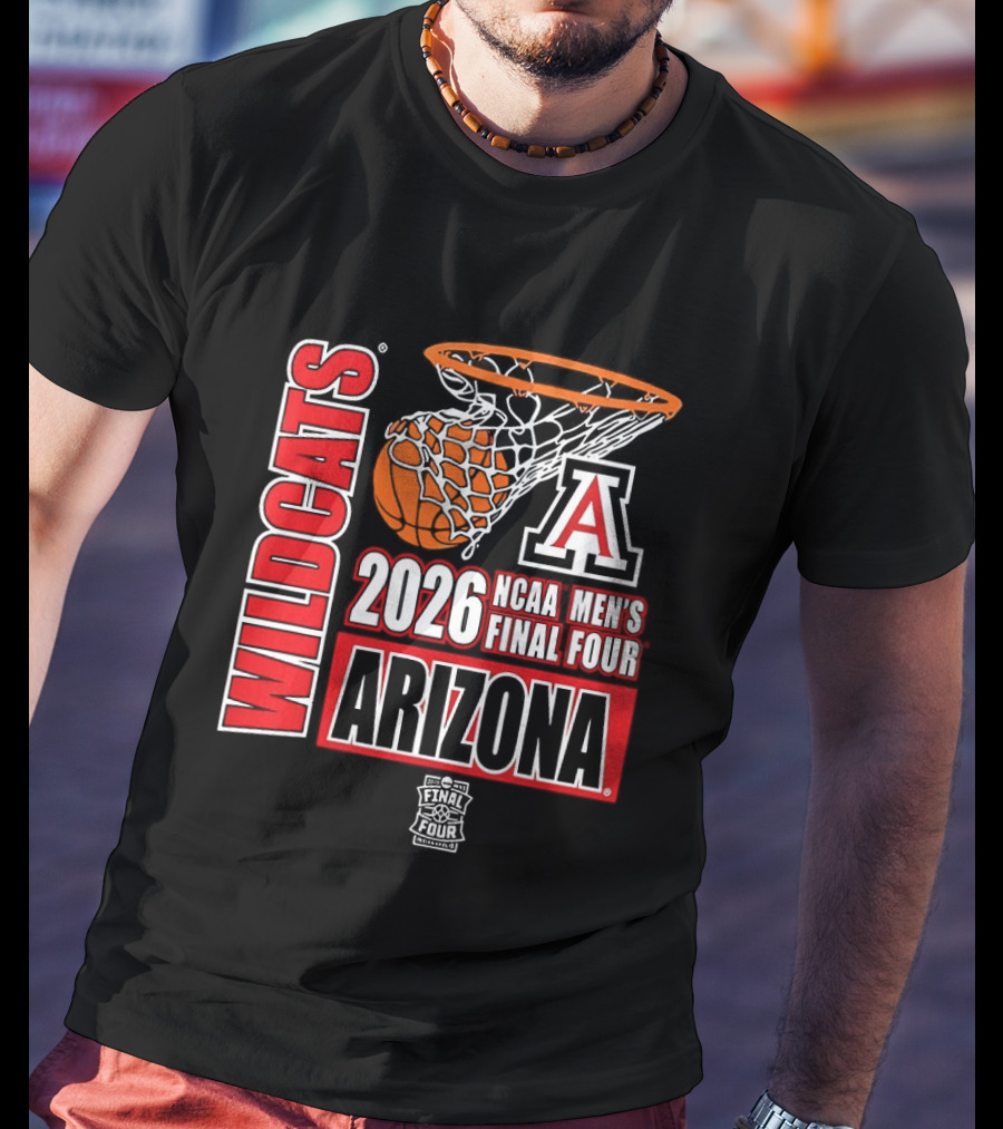 NCAA Men's Final Four 2026 Arizona Wildcats Basketball Nothing But Net T-Shirt