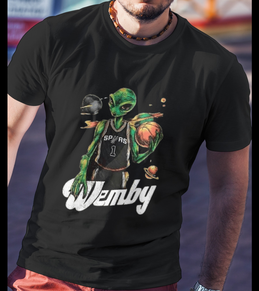 Alien Wemby Victor Wembanyama Spurs NBA 2025 Basketball Star T-Shirt