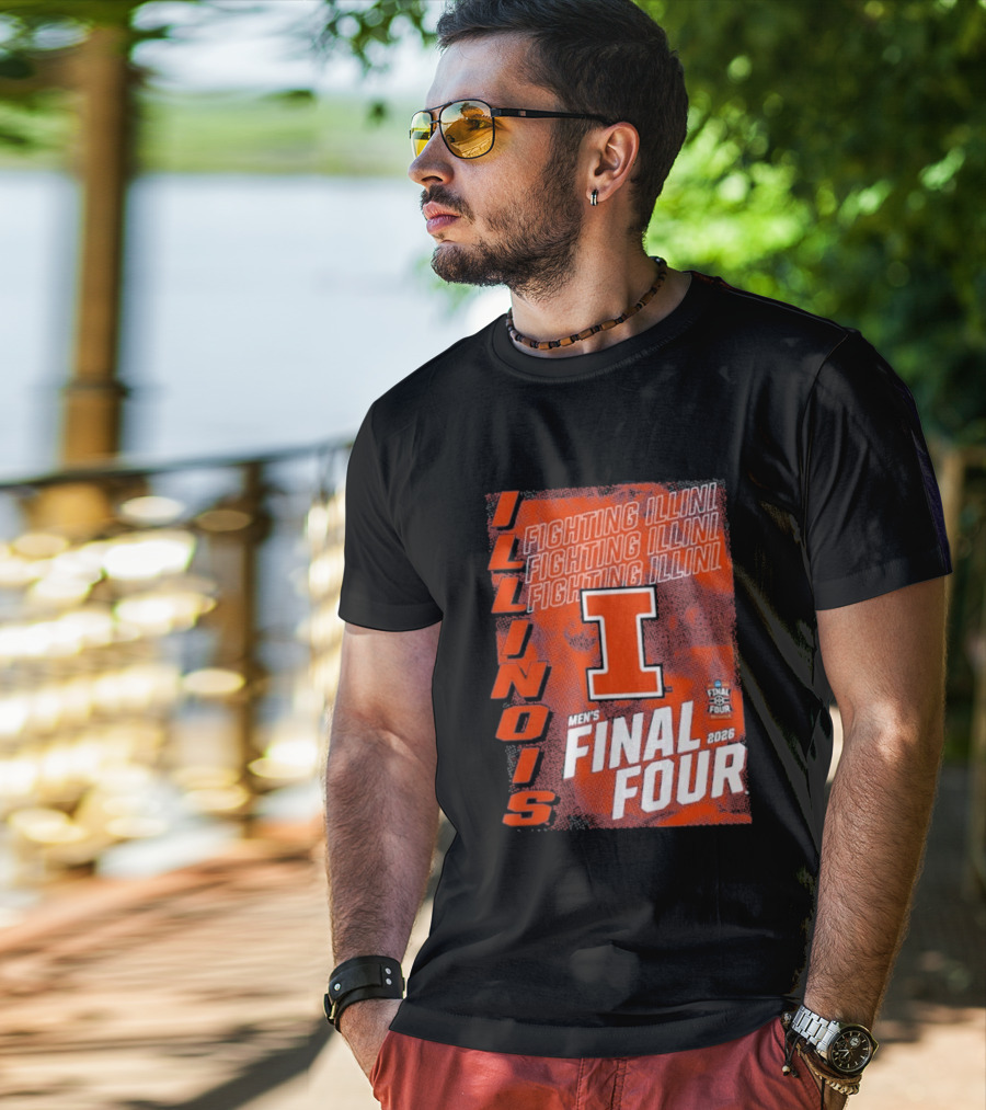 Illinois Fighting Illini Men's Final Four 2026 Basketball T-Shirt
