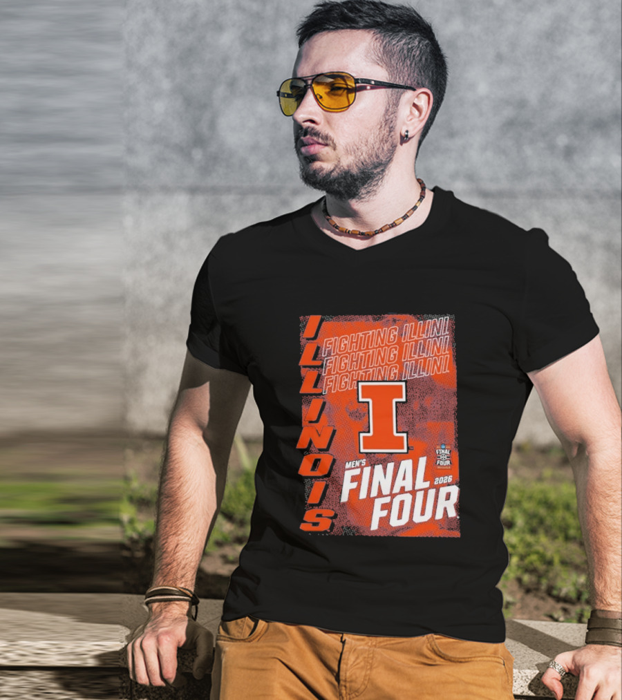 Illinois Fighting Illini Men's Final Four 2026 Basketball T-Shirt