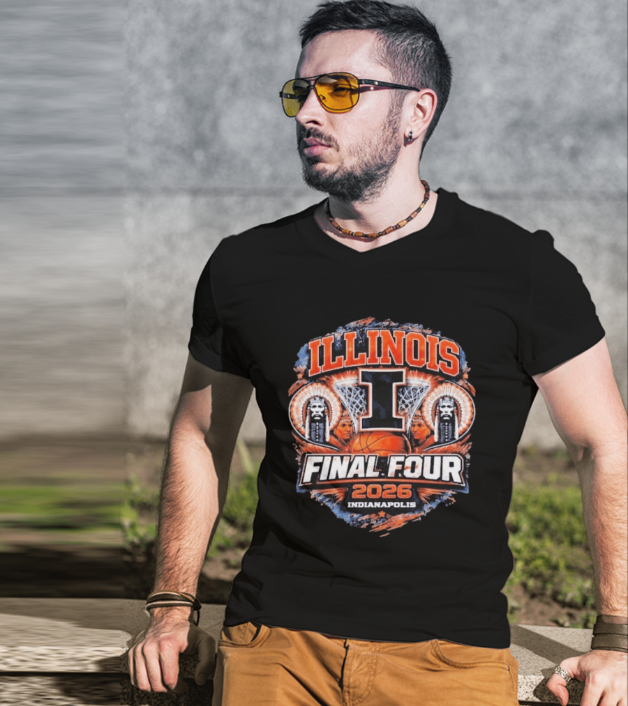 Illinois Basketball Final Four 2026 Indianapolis March Madness Illini T-Shirt