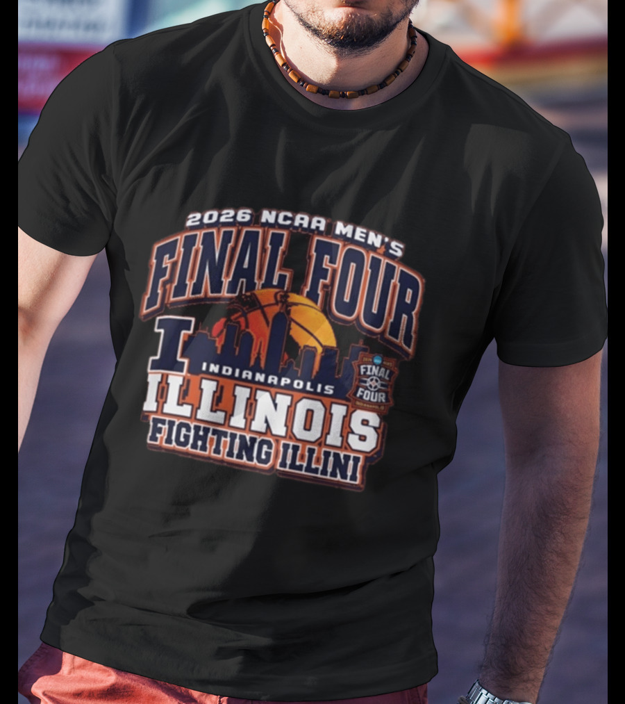 2026 NCAA Men's Final Four Indianapolis Illinois Fighting Illini T-Shirt