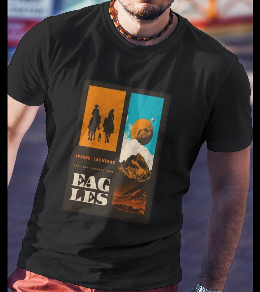 Eagles The Long Goodbye Tour 2026 Sphere Las Vegas Cowboys And Mountains T-Shirt