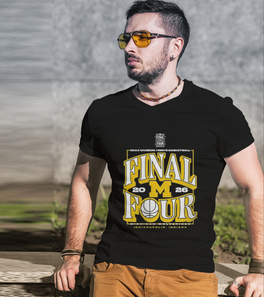 Indiana NCAA Men's Basketball Michigan Wolverines Final Four 2026 March Madness T-Shirt