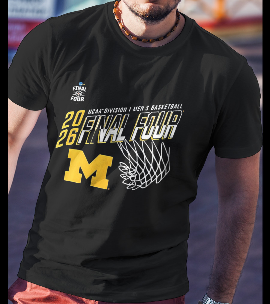 NCAA Division I Men's Basketball 2026 Final Four Michigan Wolverines T-Shirt