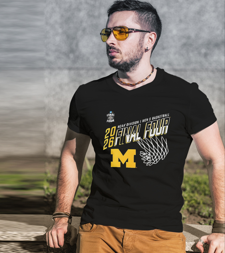 NCAA Division I Men's Basketball 2026 Final Four Michigan Wolverines T-Shirt