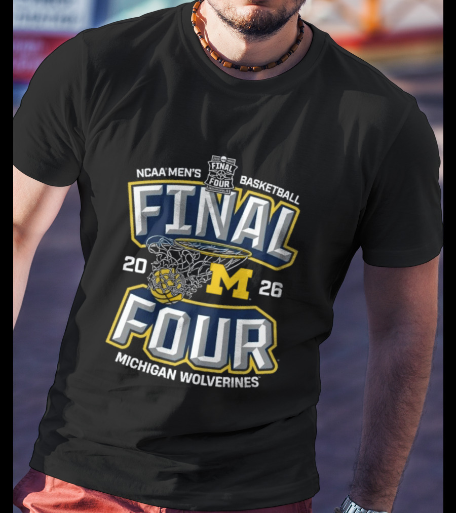 NCAA Men's Basketball 2026 Final Four Michigan Wolverines T-Shirt